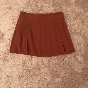 Forever 21 Burnt Orange Pleated Skirt